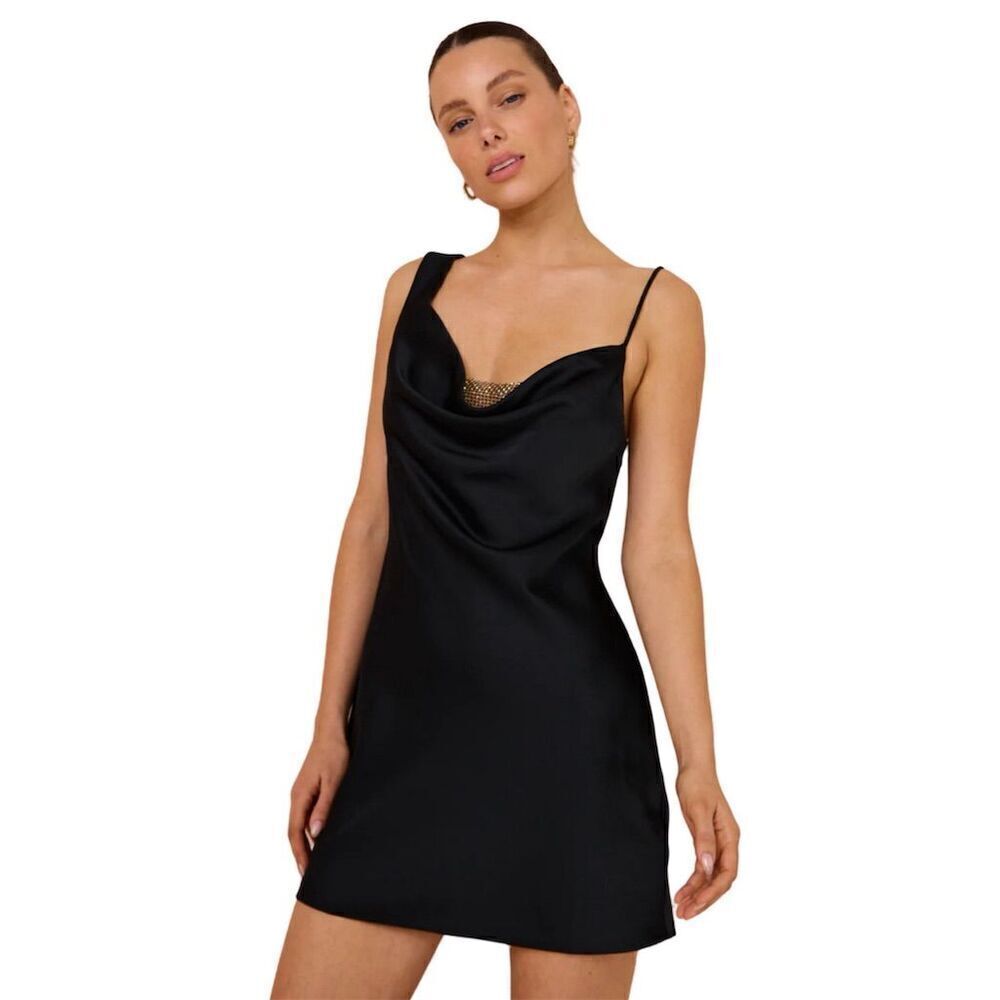 Significant Other Elodie Mini Dress Black Sleeveless Women's Size 4 NWT